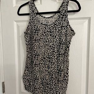 Maternity Cheetah Print Tank with Side Ruching